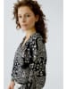Oui Bluse in Schwarz/ Creme