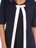 Romantik Paris Jurk "Esty" wit/donkerblauw