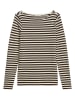 Marc O'Polo Longsleeve in Schwarz/ Creme