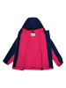 Peek U Lichte fleece regenjas "Fifi" donkerblauw/roze
