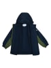 Peek U Leicht gefleecte-Regenjacke "Atlas" in Dunkelblau/ Khaki