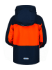 Peek U Leicht gefleecte-Regenjacke "Atlas" in Dunkelblau/ Orange