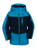 Peek U Leicht gefleecte-Regenjacke "Atlas" in Dunkelblau/ Hellblau