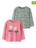 name it 2er-Set: Longsleeve "Velda" in Rosa/ Grün