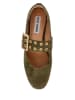 Steve Madden Skórzane baleriny "Atlantica" w kolorze khaki