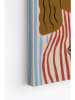 Wallity 6-delige set: kunstdrukken op canvas crème/rood/turquoise