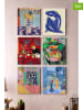 Wallity 6-delige set: kunstdrukken op canvas blauw/rood/groen