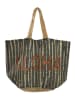 BLE Schultertasche in Schwarz/ Beige - (B)24 x (H)16 cm