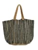 BLE Schultertasche in Schwarz/ Beige - (B)24 x (H)16 cm