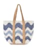 BLE Shopper bag w kolorze biało-niebieskim - 40 x 31 cm