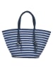 BLE Handtas donkerblauw/wit - (B)30 x (H)27 x (D)17 cm