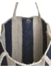 BLE Shopper crème/donkerblauw - (B)42 x (H)40 x (D)12 cm