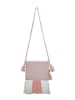 BLE Schoudertas wit/lichtroze - (B)26 x (H)23 cm