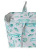 BLE Shopper wit/turquoise - (B)42 x (H)35 x (D)20 cm