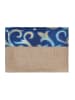 BLE Clutch in Blau/ Beige - (B)26 x (H)19 x (T)2 cm