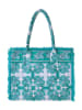 BLE Schultertasche in Türkis - (B)35 x (H)30 x (T)20 cm