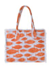 BLE Schoudertas wit/oranje - (B)35 x (H)30 x (D)20 cm