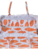 BLE Schultertasche in Weiß/ Orange - (B)35 x (H)30 x (T)20 cm