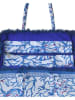 BLE Schoudertas blauw/wit - (B)35 x (H)30 x (D)20 cm