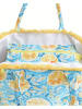 BLE Schoudertas lichtblauw/geel - (B)35 x (H)30 x (D)20 cm