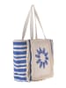 BLE Schultertasche in Creme/ Blau - (B)32 x (H)29 x (T)15 cm