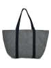 BLE Schultertasche in Schwarz/ Weiß - (B)32 x (H)30 x (T)15 cm