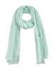 BLE Sjaal wit/turquoise - (L)180 x (B)100 cm