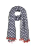 BLE Sjaal donkerblauw/wit - (L)180 x (B)100 cm