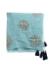 BLE Sjaal turquoise - (L)90 x (B)90 cm