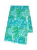 BLE Sjaal turquoise/groen - (L)180 x (B)100 cm