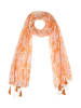 BLE Sjaal oranje/wit - (L)180 x (B)100 cm