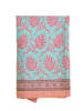 BLE Sjaal turquoise/roze - (L)180 x (B)60 cm
