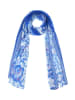BLE Sjaal blauw/wit - (L)180 x (B)110 cm