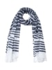 BLE Sjaal donkerblauw/wit - (L)180 x (B)100 cm