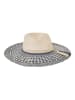 BLE Strohoed beige/donkerblauw