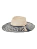 BLE Strohhut in Beige/ Dunkelblau