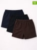Bianco Lucci 3er-Set: Shorts in Dunkelblau/ Braun/ Schwarz