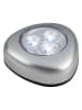GRUNDIG Lampki LED (3 szt.) w kolorze srebrnym z przyciskiem - Ø 7 cm