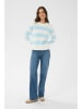 Kaffe Pullover in Hellblau/ Weiß