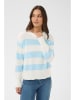 Kaffe Pullover in Hellblau/ Weiß