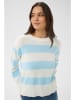 Kaffe Pullover in Hellblau/ Weiß