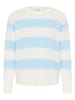 Kaffe Pullover in Hellblau/ Weiß