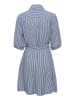 Cream Jurk wit/blauw