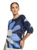 BETTY & CO Pullover in Dunkelblau/ Hellblau/ Creme