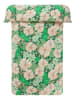 Jotex Hoeslaken ''Fiori Bold'' groen/crème