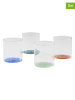 Jotex 4-delige set: glazen "Milano" meerkleurig - 380 ml
