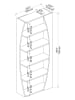BELLA MAISON Standregal ''Selge'' in Weiß/ Hellbraun - (B)63,6 x (H)150 x (T)20 cm