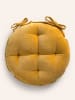 CALMA HOUSE Stoelkussen ''Velour'' mosterdgeel