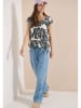 Cecil Shirt in Anthrazit/ Weiß