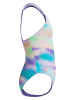 Speedo Badeanzug "Placement Thinstrap" in Lila/ Bunt